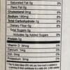 A close up of the nutrition label on a food item