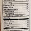 A close up of the nutrition label on a food item