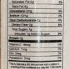 A close up of the nutrition label on a food item